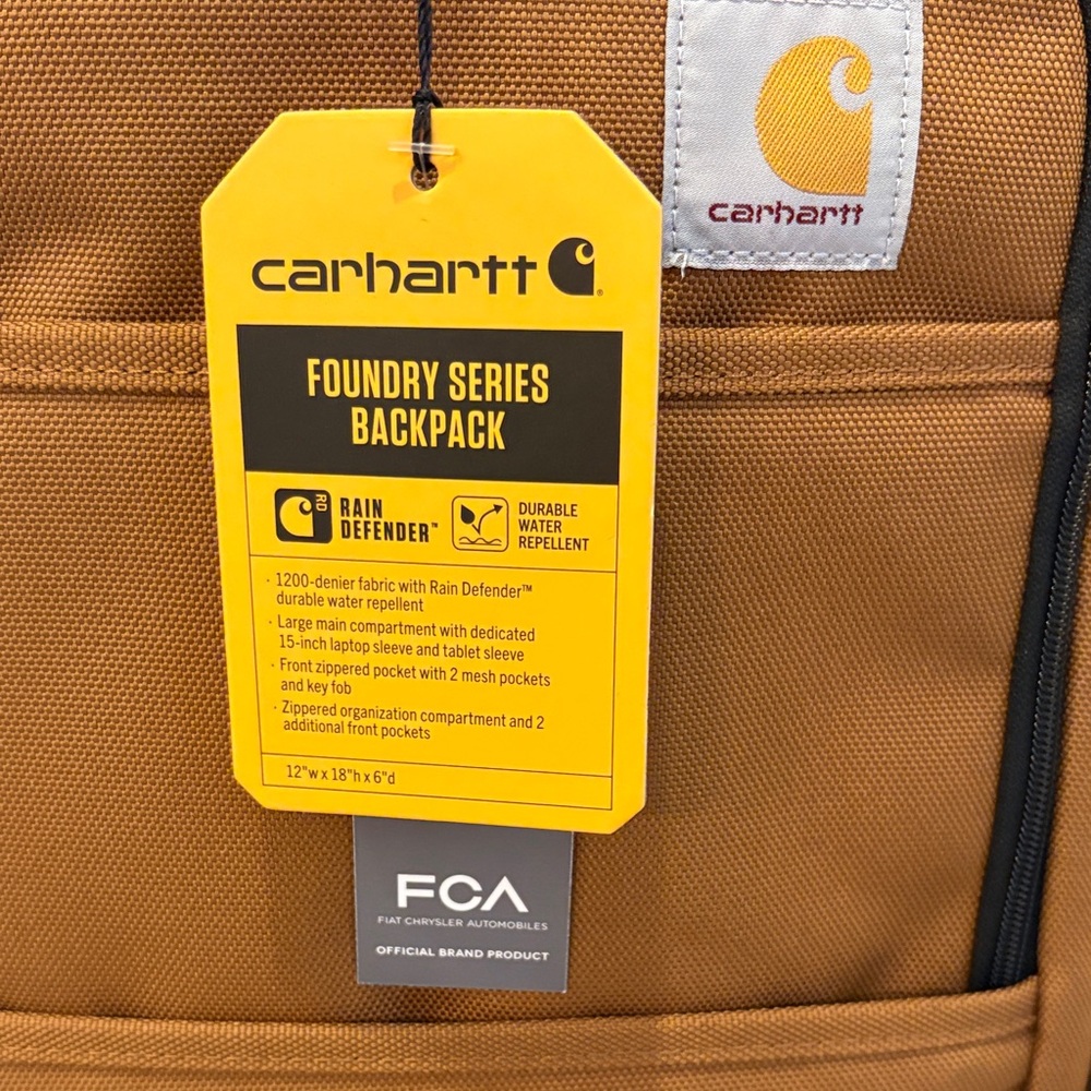 Carhartt Men’s Tan/Brown Foundry RAM Backpack (Brand NEW w/ Tags!) - Picture 2 of 8
